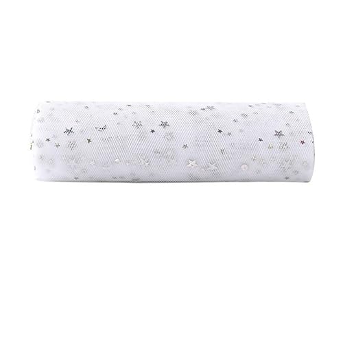 QIUSHIBO TüLlrolle 2 Stücke 15cm 10/25 Yards Glitter Pailletten Tüll Rolle Tutu Hochzeit Dekoration DIY Handwerk Geburtstag Party Supplies TüLl Stoff Rolle(10 Yards 06) von QIUSHIBO