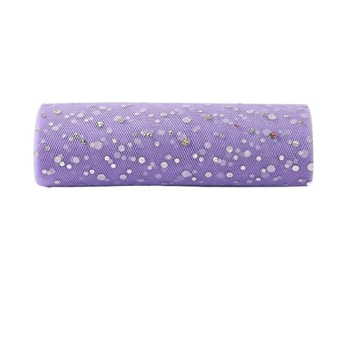 QIUSHIBO TüLlrolle 2 Stücke 15cm 10/25 Yards Glitter Pailletten Tüll Rolle Tutu Hochzeit Dekoration DIY Handwerk Geburtstag Party Supplies TüLl Stoff Rolle(10 Yards 07) von QIUSHIBO