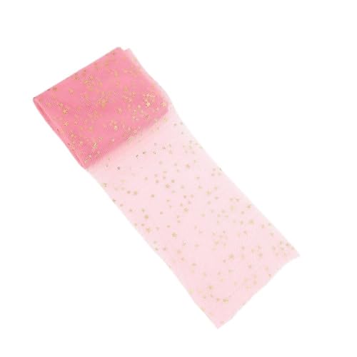 TüLlrolle Pailletten-Tüllrolle, 4,5 m, goldfarbener Glitzer, Sterne, Netz-Tüllrolle, Stoff, Nähzubehör, Dekoration for Hochzeiten, Geburtstage und Partys, 2 Stück TüLl Stoff Rolle(Watermelon red) TüLlrolle Pailletten-Tüllrolle, 4,5 m, goldfarbener Glitzer, Sterne, Netz-Tüllrolle, Stoff, Nähzubehör, Dekoration for Hochzeiten, Geburtstage und Partys, 2 Stück TüLl Stoff Rolle(Watermelon red) von QIUSHIBO
