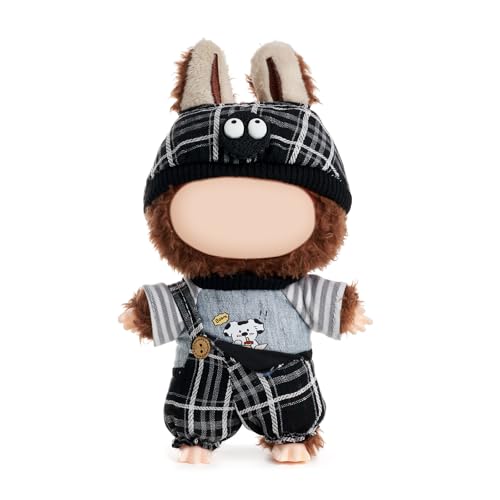 Kleidung für Puppen (Keine Puppe enthalten), 17/15cm Puppenkleidungsset für Puppenoutfit, Accessoires für Puppen,Karierter Junge von QIUTIMIY