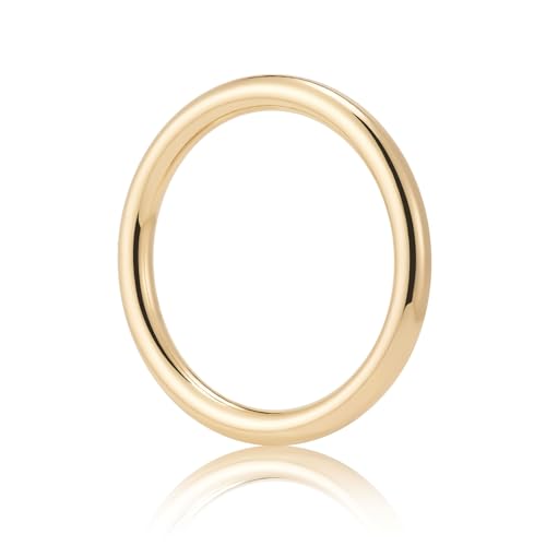 QIUTIMIY 15 Stück nahtlos geschweißte O-Ringe aus Metall,Mehrzweck-O-Ring-Hardware zum Basteln,Hundehalsband,Makramee-Ringe,Gold,19 mm von QIUTIMIY