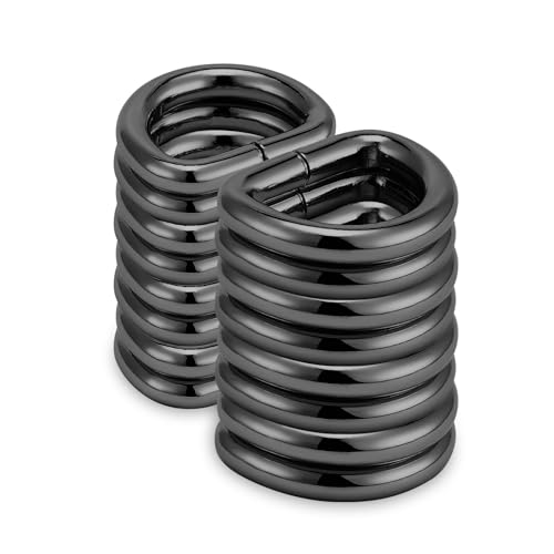 QIUTIMIY 50 Stück D-förmige Metallschnallen für Geldbörsen, Hardware, Nähzubehör, Basteln,Pistolenschwarz,13mm von QIUTIMIY