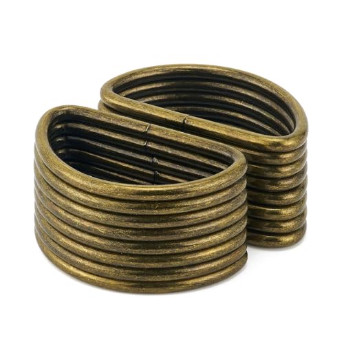QIUTIMIY 50 Stück Metall D Ring Schnalle geschweißt für Geldbörse, Hardware Nähzubehör Basteln Handarbeit,Bronze,38mm QIUTIMIY 50 Stück Metall D Ring Schnalle geschweißt für Geldbörse, Hardware Nähzubehör Basteln Handarbeit,Bronze,38mm von QIUTIMIY