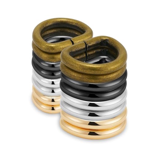 QIUTIMIY 50 Stück Metall D Ring Schnalle geschweißt für Geldbörse, Hardware Nähzubehör Basteln Handarbeit,Farbmischung,13mm QIUTIMIY 50 Stück Metall D Ring Schnalle geschweißt für Geldbörse, Hardware Nähzubehör Basteln Handarbeit,Farbmischung,13mm von QIUTIMIY