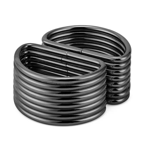 QIUTIMIY 50 Stück Metall D Ring Schnalle geschweißt für Geldbörse, Hardware Nähzubehör Basteln Handarbeit,Pistolenschwarz,38mm QIUTIMIY 50 Stück Metall D Ring Schnalle geschweißt für Geldbörse, Hardware Nähzubehör Basteln Handarbeit,Pistolenschwarz,38mm von QIUTIMIY