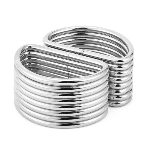 QIUTIMIY 50 Stück Metall D Ring Schnalle geschweißt für Geldbörse, Hardware Nähzubehör Basteln Handarbeit,Silber,38 mm QIUTIMIY 50 Stück Metall D Ring Schnalle geschweißt für Geldbörse, Hardware Nähzubehör Basteln Handarbeit,Silber,38 mm von QIUTIMIY