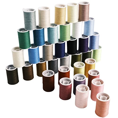 Nähgarn-Set, 36 Farben, Polyester-Fäden für Handnähen, Quilten und Nähmaschinen, DIY-Set mit 45 Meter pro Spule von QIYIG
