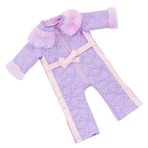 QIYUDUOLA Stilvolle Schleife Overalls Mantel für 18/16 Zoll Mädchen Puppen Winterkleidung Puppen Kleidung Mädchen Puppen Pelzkragen QIYUDUOLA Stilvolle Schleife Overalls Mantel für 18/16 Zoll Mädchen Puppen Winterkleidung Puppen Kleidung Mädchen Puppen Pelzkragen von QIYUDUOLA