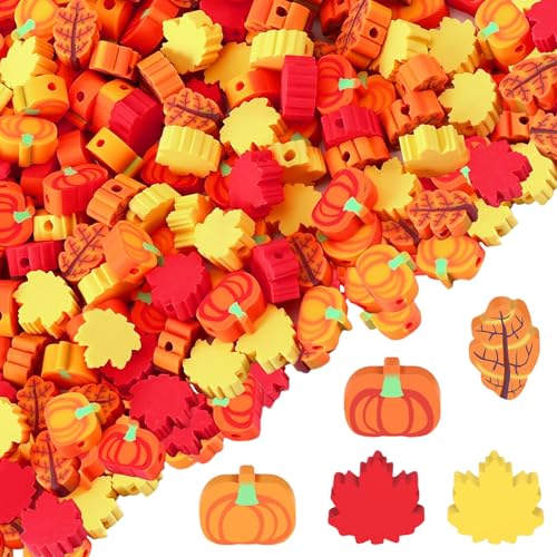 Herbstliche Tonperlen, 300 Stück Polymer Ton Perlen, Clay Perlen Set, Streudeko Herbst, Handgefertigte Polymer-Ton-Perlens für DIY Armbänder, Ohrringe, Halsketten, Heimdekoration Herbstliche Tonperlen, 300 Stück Polymer Ton Perlen, Clay Perlen Set, Streudeko Herbst, Handgefertigte Polymer-Ton-Perlens für DIY Armbänder, Ohrringe, Halsketten, Heimdekoration von QIZHIQIAMY