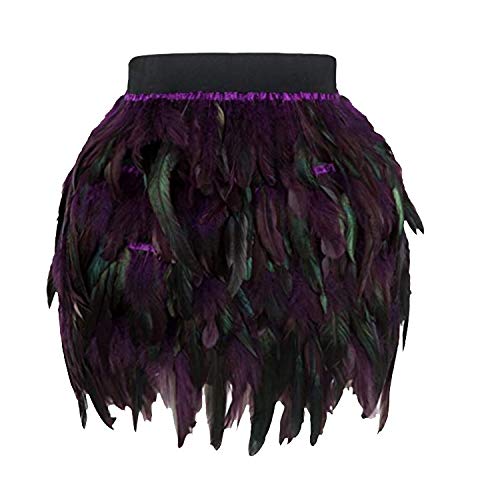 Schlupfrock Weihnachtsmann Feder A-Linie Cosplay Kleinrock Schnittmuster A Linie (Purple, M) von QJDFLL