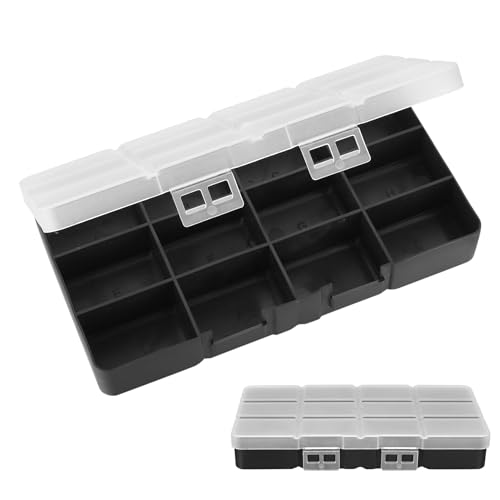 12 Fächer Sortierboxen für Kleinteile Organizer, 2 STK Sortimentskasten, Kleinteilebox Aufbewahrungsbox für Perlen Kleinteile Schmuck Ohrring Perlen Box Bastelkiste Büromaterial Schrauben Sortierbox 12 Fächer Sortierboxen für Kleinteile Organizer, 2 STK Sortimentskasten, Kleinteilebox Aufbewahrungsbox für Perlen Kleinteile Schmuck Ohrring Perlen Box Bastelkiste Büromaterial Schrauben Sortierbox von QJKEJI