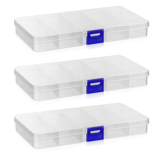 3 Stk Plastik Sortierboxen für Kleinteile, Kleine Aufbewahrungsbox mit verstellbaren Fächern, Sortimentsboxen, 15 Fächern Sortierkasten mit Deckel für Perlen Schmuck Ohrringe Schrauben Organizer Box 3 Stk Plastik Sortierboxen für Kleinteile, Kleine Aufbewahrungsbox mit verstellbaren Fächern, Sortimentsboxen, 15 Fächern Sortierkasten mit Deckel für Perlen Schmuck Ohrringe Schrauben Organizer Box von QJKEJI