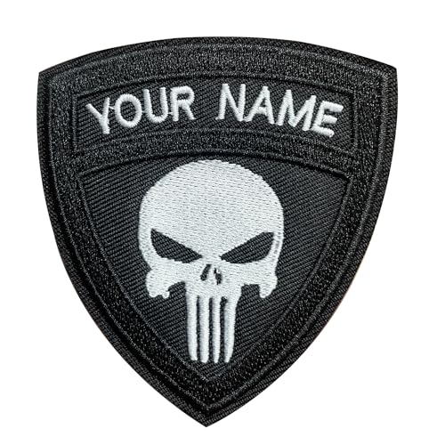 2 Stücke Namensschild bestickt mit eigenem Namen personalisiert für Rucksäcke Militär Patches Aufkleber Abzeichen Klettbänder (Patch -A) von QJS PATCH