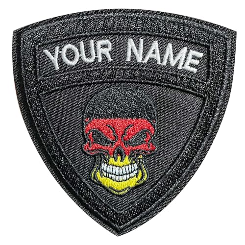 2 Stücke Namensschild bestickt mit eigenem Namen personalisiert für Rucksäcke Militär Patches Aufkleber Abzeichen Klettbänder (Patch -B) von QJS PATCH
