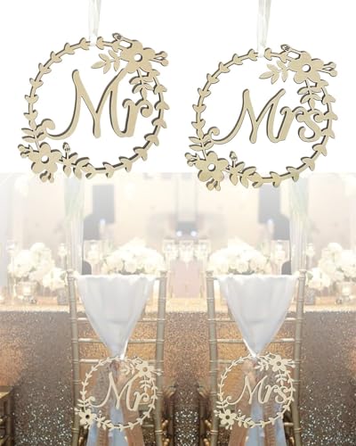 QLEUIFT Mr Mrs Stuhl Dekor Schild Hölz, 2 Stück Mr und Mrs Stuhlschilder Mr Mrs Deko Hochzeit Stuhl Verlobungsfeier Braut und Bräutigam Hochzeit Stuhl Dekor Schild Mr & Mrs deko Hochzeit QLEUIFT Mr Mrs Stuhl Dekor Schild Hölz, 2 Stück Mr und Mrs Stuhlschilder Mr Mrs Deko Hochzeit Stuhl Verlobungsfeier Braut und Bräutigam Hochzeit Stuhl Dekor Schild Mr & Mrs deko Hochzeit von QLEUIFT
