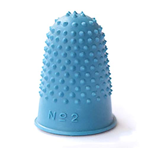 QLING Fingerhut aus Gummi, rutschfest, flexibel, zum Zählen von Notizen, zum Nähen, Zählen von Fingerspitzen, Blau, 5 Stück QLING Fingerhut aus Gummi, rutschfest, flexibel, zum Zählen von Notizen, zum Nähen, Zählen von Fingerspitzen, Blau, 5 Stück von QLING