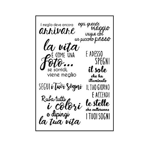 QM18 Silikon-Stempel mit italienischen Buchstaben, transparent, für Scrapbooking, Prägung, Albumdekoration QM18 Silikon-Stempel mit italienischen Buchstaben, transparent, für Scrapbooking, Prägung, Albumdekoration von QM18