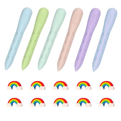 QMLING 16 Stück Radiergummi Stift Kinder, Groß Dreieckradierer Grip und 10 Mini Regenbogen Radiergummi, Weicher Radierer Set für Schulen Büro Malerei Skizzen Künsten QMLING 16 Stück Radiergummi Stift Kinder, Groß Dreieckradierer Grip und 10 Mini Regenbogen Radiergummi, Weicher Radierer Set für Schulen Büro Malerei Skizzen Künsten von QMLING