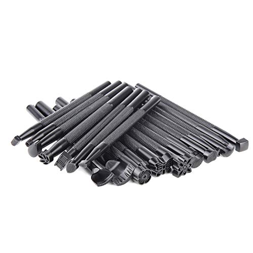 Leder-Stempelwerkzeuge, verschiedene Formen, Stempel-Set, Schnitzen, Lederhandwerk, Stempelwerkzeuge für Bastelarbeiten, 20 Stück Leder-Stempelwerkzeuge, verschiedene Formen, Stempel-Set, Schnitzen, Lederhandwerk, Stempelwerkzeuge für Bastelarbeiten, 20 Stück von QMNNMA
