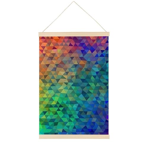 QMNVBDS Magnetischer Posteraufhänger in Regenbogen-Dreieck, Holz-Bilderrahmen, Posteraufhänger, Vintage-Poster, Leinwand, Wandkunst, magnetischer Posteraufhänger, Rahmen für Wand, 40 x 60 cm QMNVBDS Magnetischer Posteraufhänger in Regenbogen-Dreieck, Holz-Bilderrahmen, Posteraufhänger, Vintage-Poster, Leinwand, Wandkunst, magnetischer Posteraufhänger, Rahmen für Wand, 40 x 60 cm von QMNVBDS