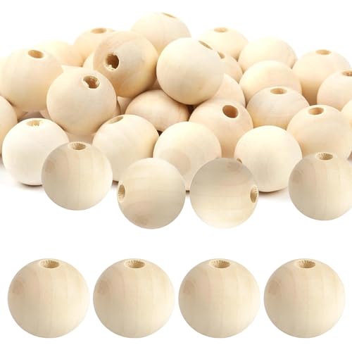 Holzkugeln mit Loch,100 Stück 30mm Holzperlen Natur Runde Holzperlen mit Loch für DIY Dekorationen Schmuck für Basteln DIY Schmuck Armband Halskette Dekorative Accessoires Holzkugeln mit Loch,100 Stück 30mm Holzperlen Natur Runde Holzperlen mit Loch für DIY Dekorationen Schmuck für Basteln DIY Schmuck Armband Halskette Dekorative Accessoires von QNLEMON