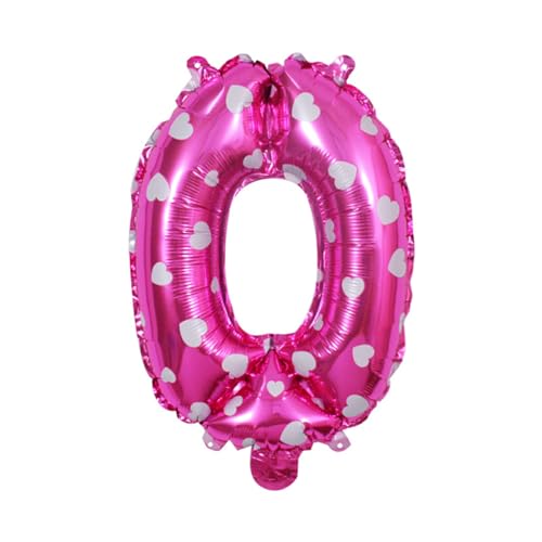 QOKLIYUI Stilvolle Buchstaben Alphabet Zahlen Folienballons für Geburtstagsparty Dekorationen, Aluminiumlegierung, flexibel und praktisch, einfach, Rosa,0, 16 Zoll von QOKLIYUI
