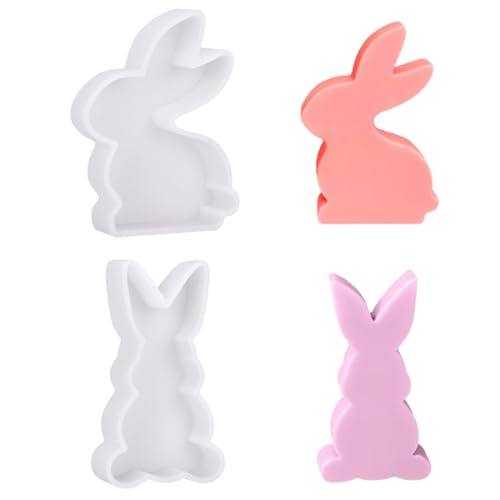 QOMJUFA 2 Stück Silikonform Ostern Hase Silikon Gießform, Osterhase Silikonform, Osternhase Epoxidharz Formen Giessformen Silikon Ostern für Handwerk QOMJUFA 2 Stück Silikonform Ostern Hase Silikon Gießform, Osterhase Silikonform, Osternhase Epoxidharz Formen Giessformen Silikon Ostern für Handwerk von QOMJUFA
