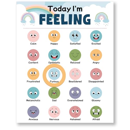 Magnetisches Gefühlsposter, Diagramm für den täglichen Stimmungs-Tracker, Boho-Stil, Gefühle, Diagramm mit magnetischem Rahmen, Teil "Today I'm Feeling", Magnetposter für Selbstreflexion, Schule Magnetisches Gefühlsposter, Diagramm für den täglichen Stimmungs-Tracker, Boho-Stil, Gefühle, Diagramm mit magnetischem Rahmen, Teil "Today I'm Feeling", Magnetposter für Selbstreflexion, Schule von QOUBAI