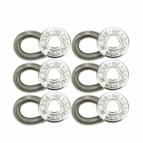 1/20 Stück Jeans-Taillenverlängerungsknopf, verstellbar, einziehbar, elastische Federknöpfe, DIY-Hosen, Jeans, Nähen, Taillenverlängerungen, Silber, B, 1 Stück 1/20 Stück Jeans-Taillenverlängerungsknopf, verstellbar, einziehbar, elastische Federknöpfe, DIY-Hosen, Jeans, Nähen, Taillenverlängerungen, Silber, B, 1 Stück von QOVBD