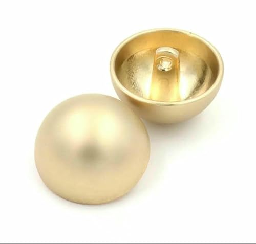 1 Los = 10 Stück Nähzubehör, dekorative Metallknöpfe für Kleidung, Bouton Fantaisie, Botones zum Basteln, Farbe: Silber, Gold, Schwarz, wie abgebildet, B, 17,5 mm von QOVBD