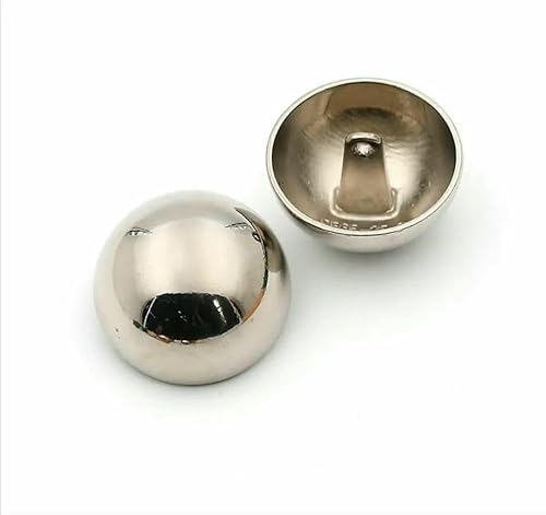 1 Los = 10 Stück Nähzubehör, dekorative Metallknöpfe für Kleidung, Bouton Fantaisie, Botones zum Basteln, Farbe: Silber, Gold, Schwarz, wie abgebildet, C, 20 mm von QOVBD