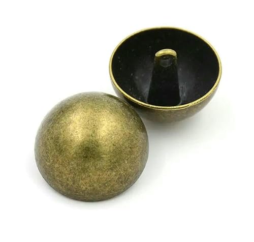 1 Los = 10 Stück Nähzubehör, dekorative Metallknöpfe für Kleidung, Bouton Fantaisie, Botones zum Basteln, Farbe: Silber, Gold, Schwarz, wie abgebildet, D-10 mm von QOVBD
