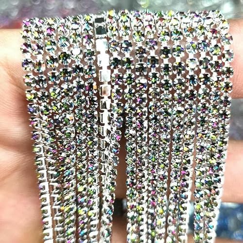 1 Meter, 2–4,0 mm, Kristall-Strasssteinkette, zum Aufnähen und Aufkleben, Cup-Kette, Strasssteine für Heimwerker, Basteln, Kleidungszubehör, SS6-SS12, bunt, SS8, 2,5 mm, 1 Meter 1 Meter, 2–4,0 mm, Kristall-Strasssteinkette, zum Aufnähen und Aufkleben, Cup-Kette, Strasssteine für Heimwerker, Basteln, Kleidungszubehör, SS6-SS12, bunt, SS8, 2,5 mm, 1 Meter von QOVBD