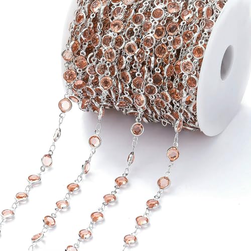 1 Meter/Rolle, 6 mm, bunte Kristallperlen, Perlenkette, Glasperlen, KC-Gold, Halsketten-Kettenzubehör für DIY-Schmuckherstellung, Basteln, Stil 06, 1 Meter 1 Meter/Rolle, 6 mm, bunte Kristallperlen, Perlenkette, Glasperlen, KC-Gold, Halsketten-Kettenzubehör für DIY-Schmuckherstellung, Basteln, Stil 06, 1 Meter von QOVBD