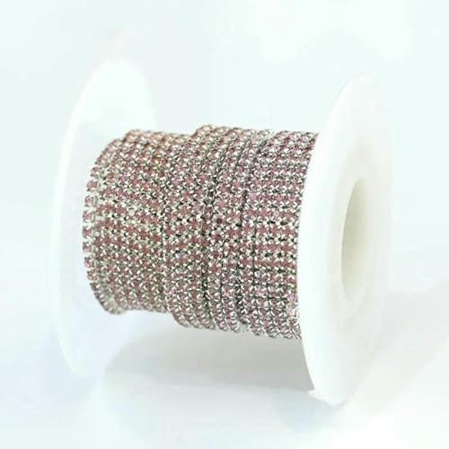 1 m/Los Strass-Kette, flache Rückseite, silberne Kralle, Strass-Besatz, Kristall für DIY, Handarbeit, Nähbesatz, Applikationen, Handarbeiten, Dekor, Hellviolett, SS10, 2,8 mm, 1 Meter 1 m/Los Strass-Kette, flache Rückseite, silberne Kralle, Strass-Besatz, Kristall für DIY, Handarbeit, Nähbesatz, Applikationen, Handarbeiten, Dekor, Hellviolett, SS10, 2,8 mm, 1 Meter von QOVBD