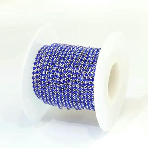 1 m/Los Strass-Kette, flache Rückseite, silberne Kralle, Strass-Besatz, Kristall für DIY-Handarbeit, Nähbesatz, Applikationen, Handarbeiten, Dekor, Königsblau, SS12, 3,0 mm, 1 Meter 1 m/Los Strass-Kette, flache Rückseite, silberne Kralle, Strass-Besatz, Kristall für DIY-Handarbeit, Nähbesatz, Applikationen, Handarbeiten, Dekor, Königsblau, SS12, 3,0 mm, 1 Meter von QOVBD