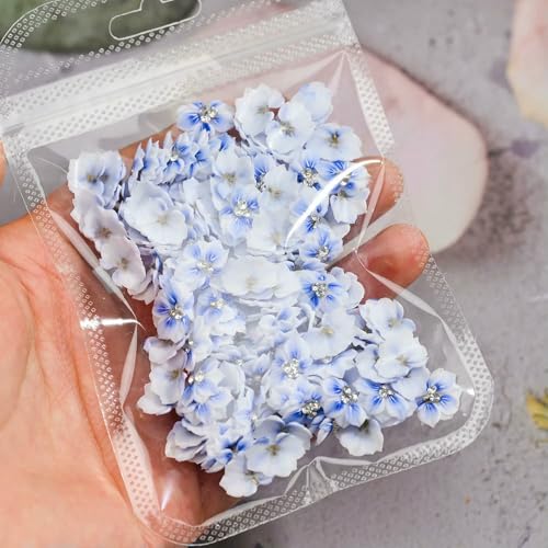 10/30 Stück 3D handgefertigte Acryl geschnitzte Blumen Nail Art Charms Perlen Strass geformt Blumenschmuck Kirschblüten Nagelzubehör-10 Stück_g von QOVBD