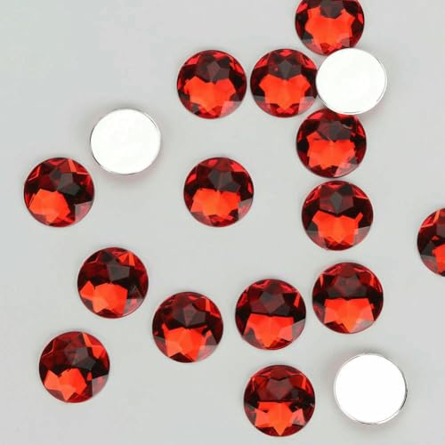 10 12 14 16 20 25 30 mm, nicht Hotfix, bunte runde Steine, Applikation, flache Rückseite, Acryl-Strasssteine für Kleidungszubehör, Kleid, rot, 14,0 mm, 100 Stück 10 12 14 16 20 25 30 mm, nicht Hotfix, bunte runde Steine, Applikation, flache Rückseite, Acryl-Strasssteine für Kleidungszubehör, Kleid, rot, 14,0 mm, 100 Stück von QOVBD