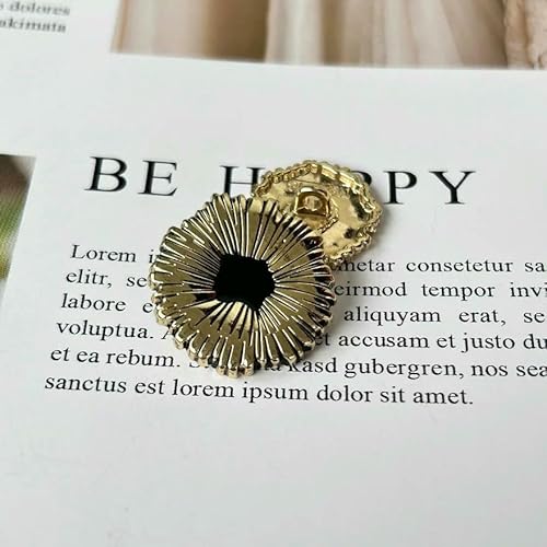 10 Stück/Los einfache modische dekorative Blumenknöpfe DIY Nähmantel Ölblumen-Metallknöpfe-5-782-1-25mm von QOVBD