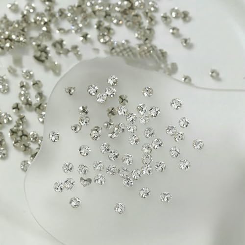 10 Stück 2~6mm Weiß Klar Funkeln Bohrer Durchscheinende Haufen Diamanten Nail Art Strass Schmuck Dekorationen Maniküre DIY Zubehör#-ZD-0126-5 von QOVBD