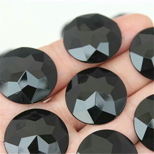 10 Stück 30 mm große runde Kristall-AB-Strass-Applikation mit flacher Rückseite, Acryl-Edelsteine, große klare Steine, DIY-Scrapbook-Perlen, ZZ562-Schwarz 10 Stück 30 mm große runde Kristall-AB-Strass-Applikation mit flacher Rückseite, Acryl-Edelsteine, große klare Steine, DIY-Scrapbook-Perlen, ZZ562-Schwarz von QOVBD