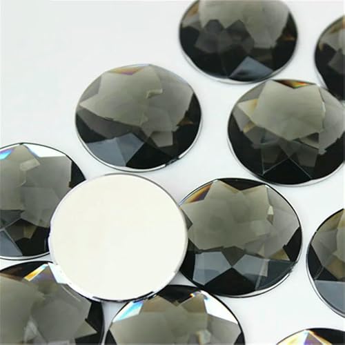 10 Stück 30 mm große runde Kristall-AB-Strass-Applikation mit flacher Rückseite, Acryl-Edelsteine, große klare Steine, DIY-Scrapbook-Perlen, ZZ562-grau 10 Stück 30 mm große runde Kristall-AB-Strass-Applikation mit flacher Rückseite, Acryl-Edelsteine, große klare Steine, DIY-Scrapbook-Perlen, ZZ562-grau von QOVBD