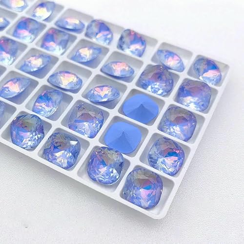 10 Stück K9 Fancy Cushion Pointback Strass Glitzer Glas Kristallsteine für DIY Schmuck Basteln Edelstein Zubehör-Heller Saphir DE-10mm-10 Stück 10 Stück K9 Fancy Cushion Pointback Strass Glitzer Glas Kristallsteine für DIY Schmuck Basteln Edelstein Zubehör-Heller Saphir DE-10mm-10 Stück von QOVBD