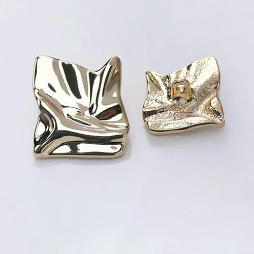 10 Stück Metallknöpfe mit unregelmäßigem Design für trendige Kleidung, Pullover, Strickjacke, Mantel, DIY-Nähzubehör, Knöpfe, ganz, B, Hellgold, 20 mm 10 Stück Metallknöpfe mit unregelmäßigem Design für trendige Kleidung, Pullover, Strickjacke, Mantel, DIY-Nähzubehör, Knöpfe, ganz, B, Hellgold, 20 mm von QOVBD