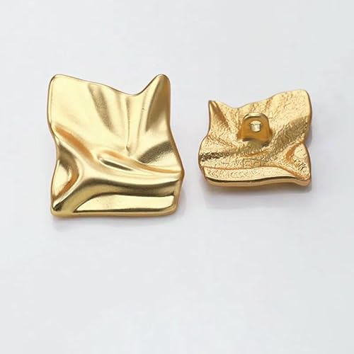 10 Stück Metallknöpfe mit unregelmäßigem Design für trendige Kleidung, Pullover, Strickjacke, Mantel, DIY-Nähzubehör, Knöpfe, ganz, B, golden, 20 mm 10 Stück Metallknöpfe mit unregelmäßigem Design für trendige Kleidung, Pullover, Strickjacke, Mantel, DIY-Nähzubehör, Knöpfe, ganz, B, golden, 20 mm von QOVBD