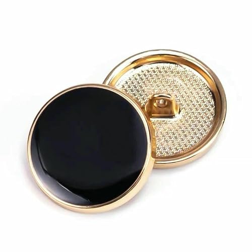 10 Stück Metallknopf, rund, flach, Legierungsknöpfe, schwarz-weiß, Schaftknopf für Mantel, Kleidung, Tasche, Dekoration, DIY, Nähzubehör, A, 15 mm 10 Stück Metallknopf, rund, flach, Legierungsknöpfe, schwarz-weiß, Schaftknopf für Mantel, Kleidung, Tasche, Dekoration, DIY, Nähzubehör, A, 15 mm von QOVBD
