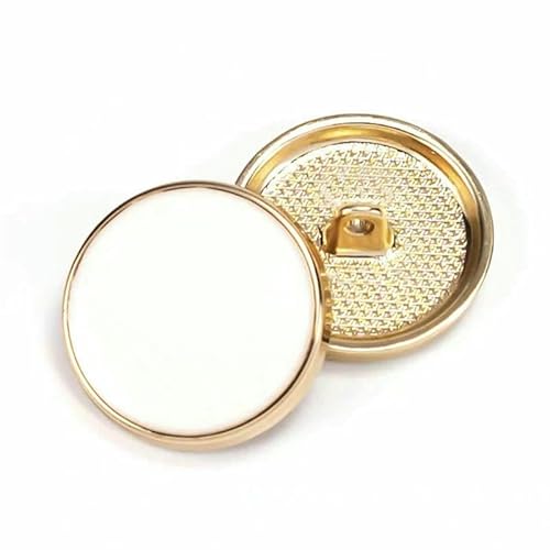 10 Stück Metallknopf, rund, flach, Legierungsknöpfe, schwarz-weiß, Schaftknopf für Mantel, Kleidung, Tasche, Dekoration, DIY-Nähzubehör, C-23,0 mm 10 Stück Metallknopf, rund, flach, Legierungsknöpfe, schwarz-weiß, Schaftknopf für Mantel, Kleidung, Tasche, Dekoration, DIY-Nähzubehör, C-23,0 mm von QOVBD