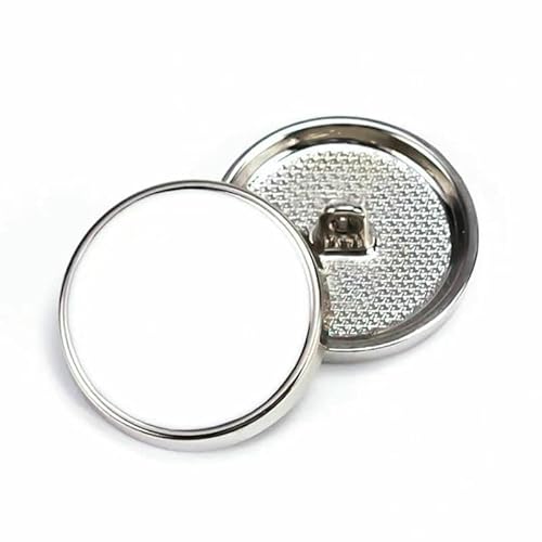 10 Stück Metallknopf, rund, flach, Legierungsknöpfe, schwarz-weiß, Schaftknopf für Mantel, Kleidung, Tasche, Dekoration, DIY-Nähzubehör, D-18 mm 10 Stück Metallknopf, rund, flach, Legierungsknöpfe, schwarz-weiß, Schaftknopf für Mantel, Kleidung, Tasche, Dekoration, DIY-Nähzubehör, D-18 mm von QOVBD