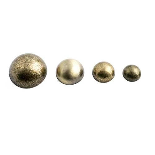 10 Stück Pilzkopfschrauben mit rundem Kopf, Punk-Metall, Nagel, Stoffknopf, DIY-Gurt, Nieten, Schraube für Gepäck, Kleidung, Tasche, Schuhe, Bronze, 12 mm von QOVBD