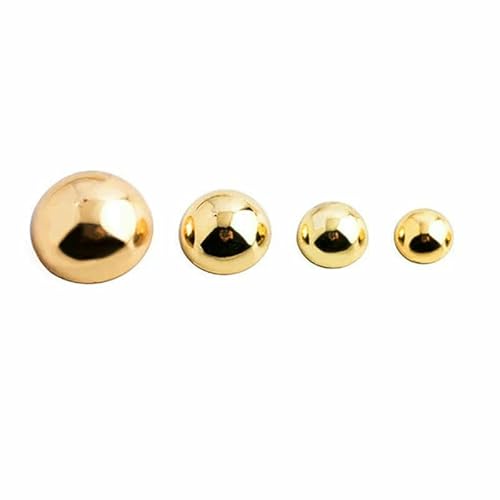 10 Stück Pilzkopfschrauben mit rundem Kopf, Punk-Metall, Nagel, Stoffknopf, DIY-Gurt, Nieten, Schraube für Gepäck, Kleidung, Tasche, Schuhe, Goldfarben, 12 mm von QOVBD